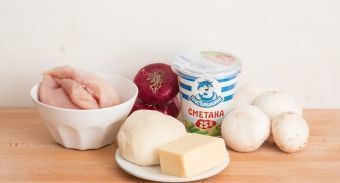 Жульен под крышечкой из теста — инструкция по приготовлению, шаг 1
