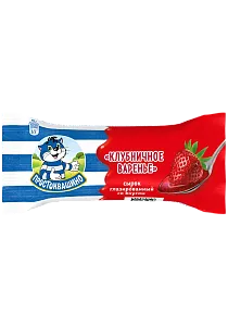 Глазированный сырок с наполнителем со вкусом «Клубничное варенье» 23% 40 г