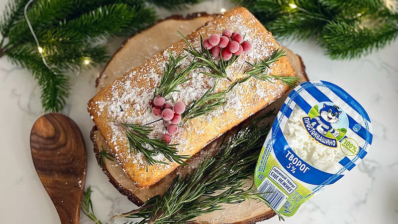 Рождественский творожный кекс