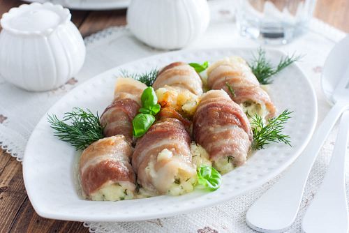 Куриные грудки, фаршированные козьим сыром и зеленью